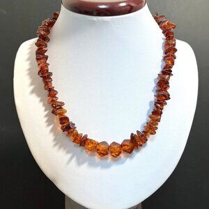 Vintage Amber Burgundy Color Antique Baltic Amber 16 inches
